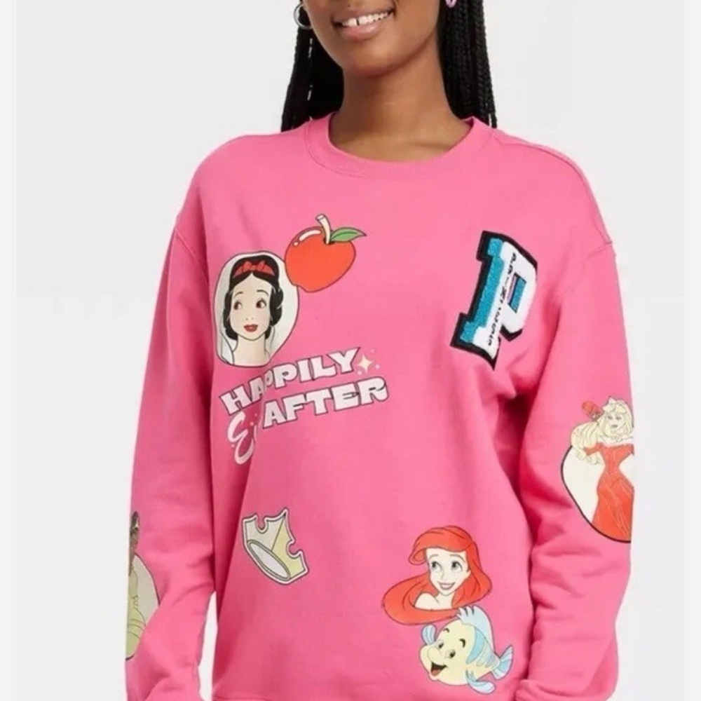 Disney Pink Happily Ever After Crew Neck Sweater XL - Picture 10 of 10